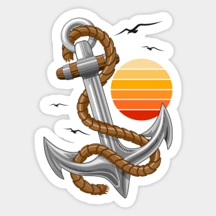 Anchor Marine Element, Sun and Seagulls Sticker